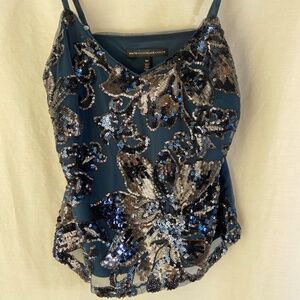 Whimsigoth Sequined Night Club Camisole Sz S
